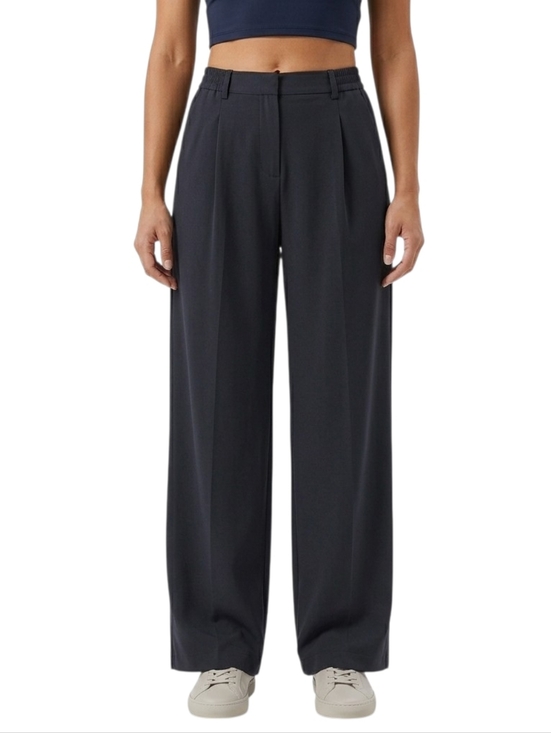 Alo Yoga High Waist Pursuit Trouser Black Tailored Wide Leg Pants Size M